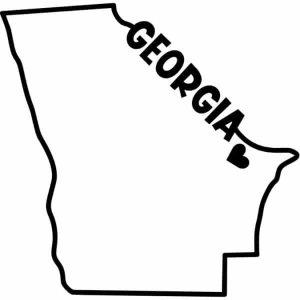 Georgia State Outline Decal