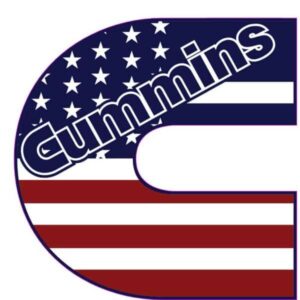 Cummins American Flag Decal