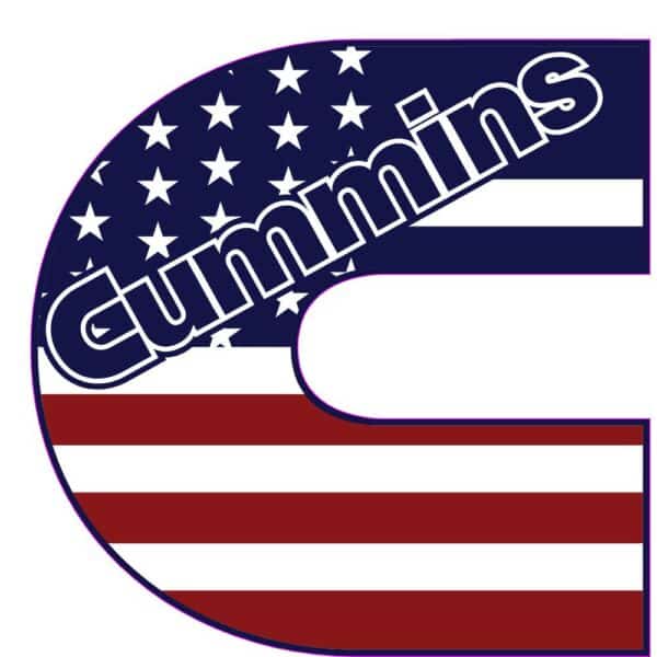 Cummins American Flag Decal