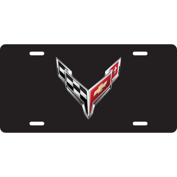 C8 Corvette Aluminum License Plate