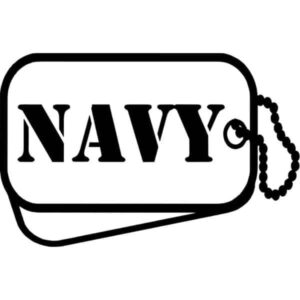Navy Dog Tag Decal
