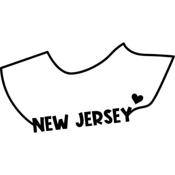 New Jersey State Outline Decal