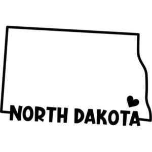 North Dakota State Outline Decal