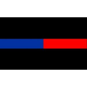 Thin Blue Line Thin Red Line Police Firefighter Flag Decal