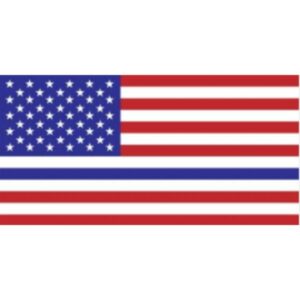 Thin Blue Line American Flag Decal