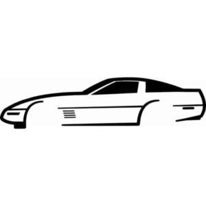 Corvette C4 Silhouette Decal